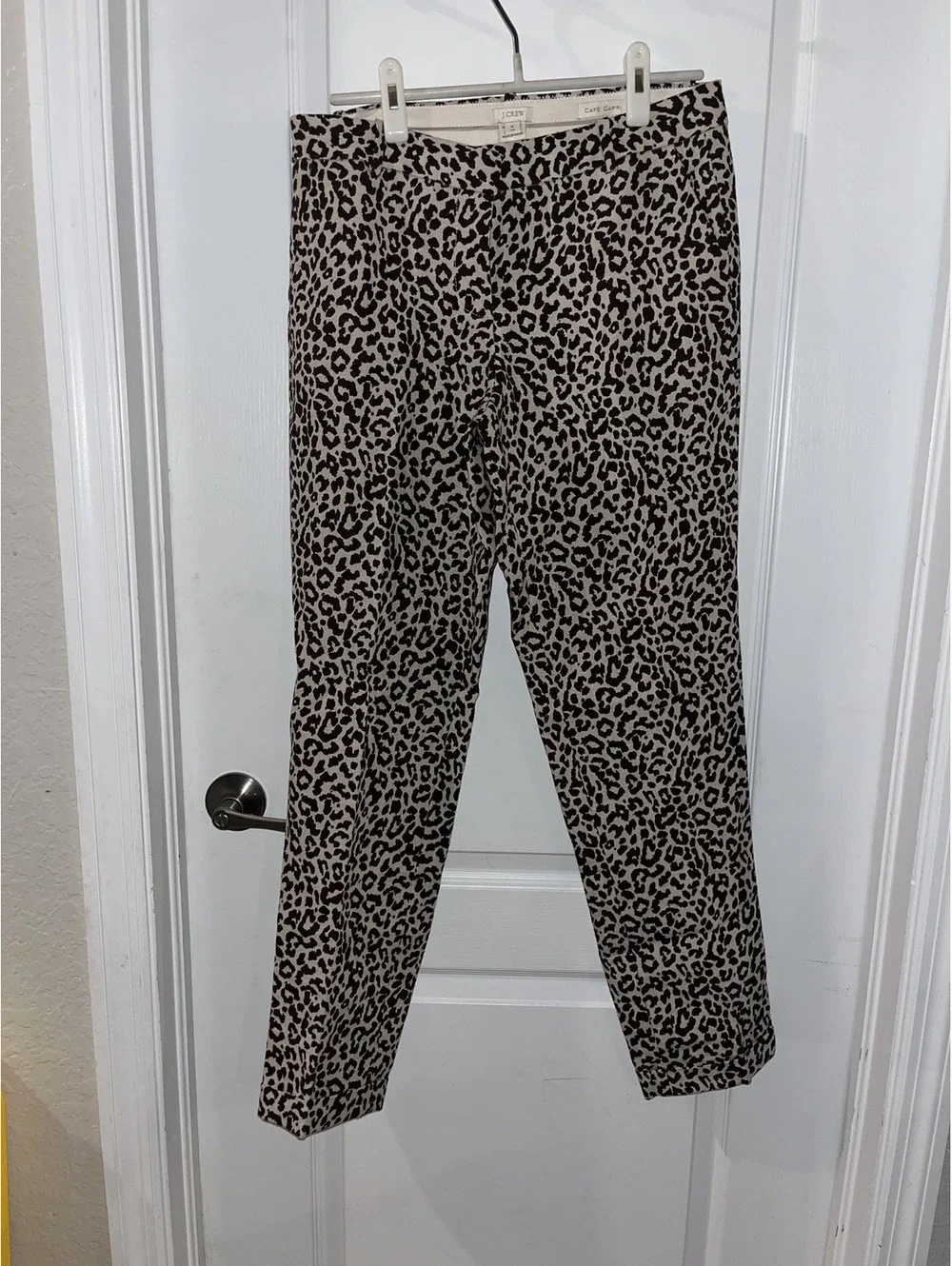 J. Crew Leopard Cafe Capri Pant - Size 6 Tall